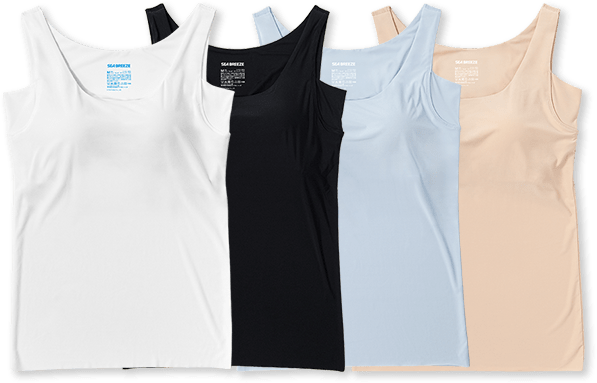 レディースインナー タンクトップ ホワイト/ブラック/ブルー/ベージュ