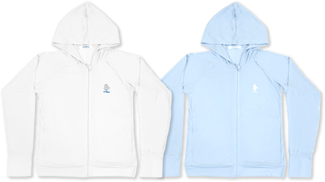 ひんやりラッシュガードパーカー オフ白/フレッシュサボン