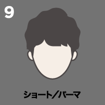 9位 ショート／パーマ