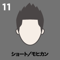 11位 ショート／モヒカン